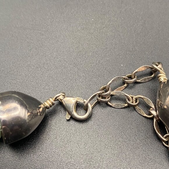 Jay King DRT Aquamarine Turquoise Chip 925 Silver Necklace Vintage 21+3 - Picture 7 of 10